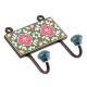 Forest Green And Red Floral Ceramic Tiles Hooks Online